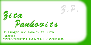 zita pankovits business card